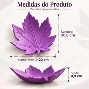 Bandeja Decorativa Folha Lilás Porta Joias Chaves Objetos Lilás